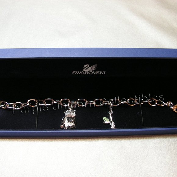 Swarovski Crystal SCS 2008 Panda Charm Bracelet 930685 - Picture 5 of 8